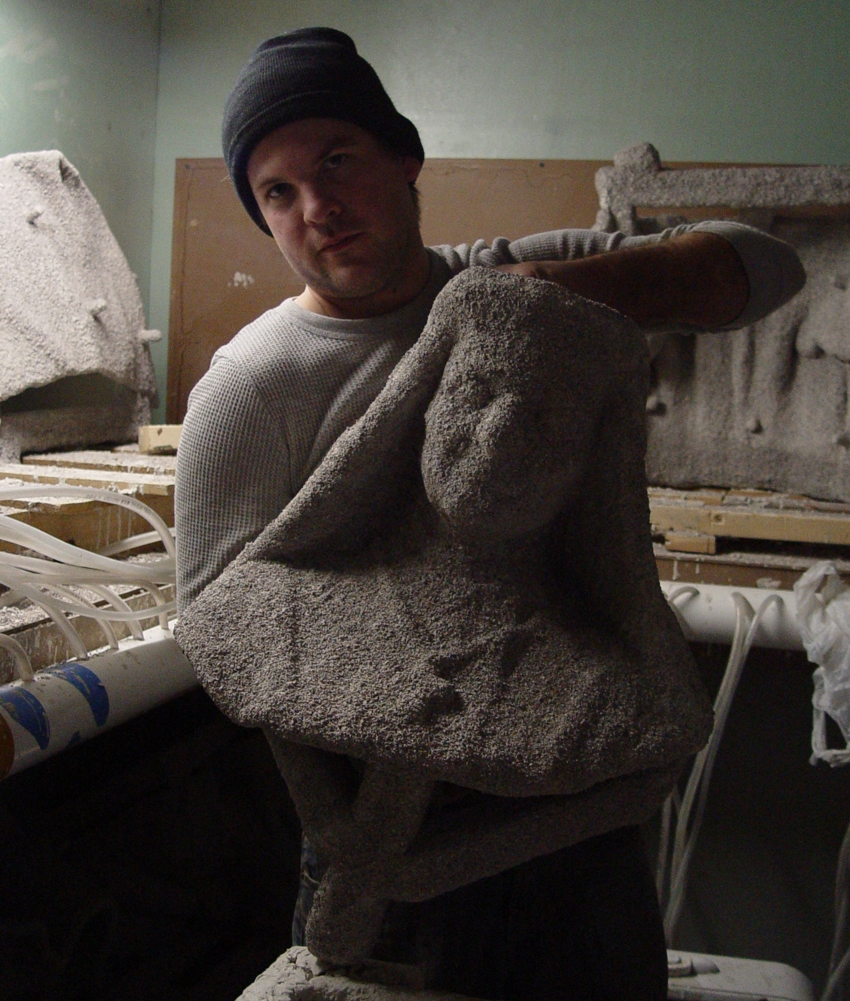 Zach is doing the ceramic shell work