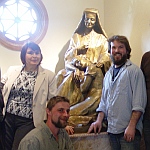 The statue of St. Leonie Aviat is installed