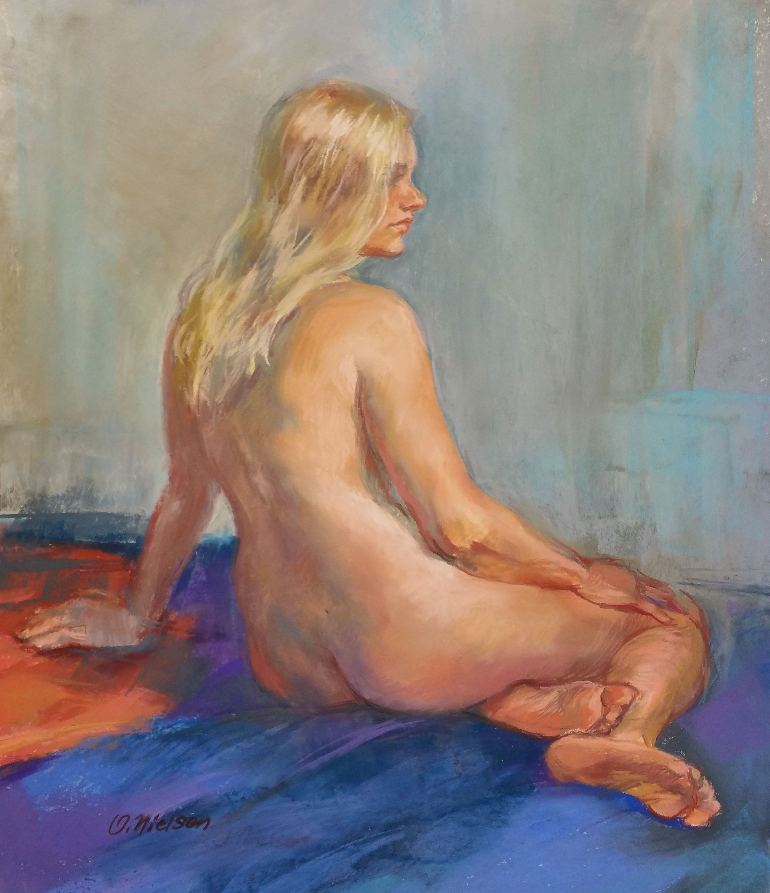 Reticent, Pastel, 20 x 17